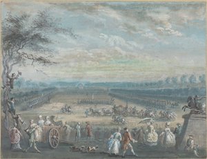 Eine Parade auf dem Marsfeld von Jean Baptiste Le Paon