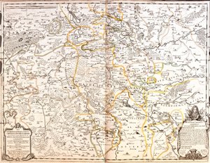 Karte des Gebiets von Nancy (Frankreich) (Gravur) von Jean Baptiste Nolin