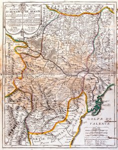 Karte des Königreichs Aragon (Spanien) von Jean Baptiste Nolin