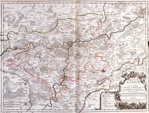 Karte der Provinz Namur (Belgien) von Jean Baptiste Nolin