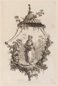 Figur unter Baldachin von Jean Baptiste Pillement