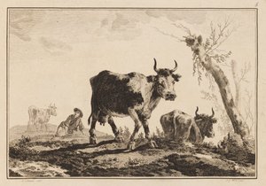 Tafel 5, "Cahier de Six Feuilles de Boeufs et Vaches"