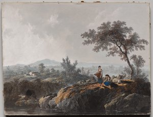 Hirten in einer Landschaft