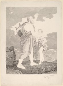 Blinder Homer von Jean Baptiste Raphael Urbain Massard, after Baron François Gerard