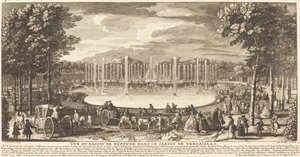 Blick auf das Neptunbecken im Garten von Versailles von Jean Baptiste Rigaud