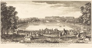Ansicht des Schlosses von Versailles von der Orangerie-Seite von Jean Baptiste Rigaud