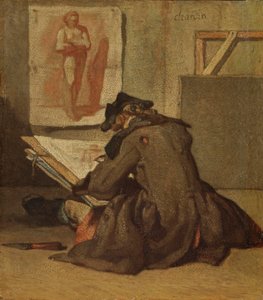 Junger Student beim Zeichnen von Jean Baptiste Simeon Chardin