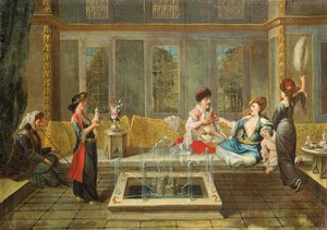 Armenisches Interieur mit einem Sultan und seinem Favoriten