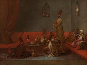 Derwische beim Essen von Jean Baptiste Vanmour