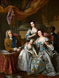 Richard Boyle, 3. Earl of Burlington und 4. Earl of Cork, mit seiner Frau Dorothy Savile und ihren Töchtern von Jean Baptiste van Loo