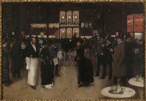 Boulevard Montmartre bei Nacht, vor dem Théâtre des Variétés, ca. 1885 von Jean Beraud