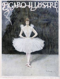Operntänzerin - Zeichnung von Jean Beraud (1849 - 1935), „Figaro Illustré“