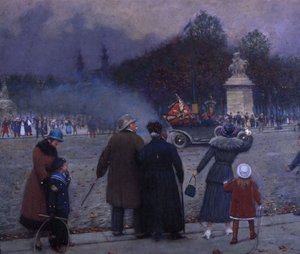 Die deutsche Flagge zu Les Invalides gebracht, ca. 1914 von Jean Beraud