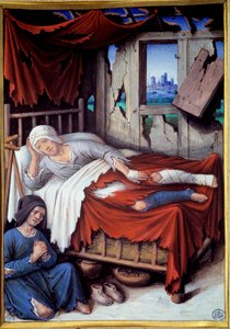 Der Tod eines armen Mannes von Jean Bourdichon