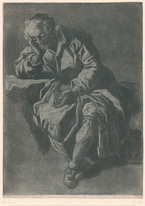 Sitzender Mann