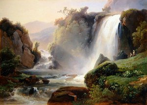 Die Wasserfälle von Tivoli, ca. 1822-25 von Jean Charles Joseph Rémond