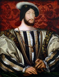 Porträt von Franz I., König von Frankreich, Herzog der Bretagne, Graf von Provence, um 1530 von Jean Clouet