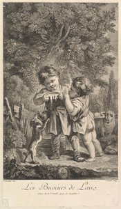 Milchtrinken, 18. Jahrhundert von Jean Daullé