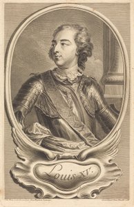 Ludwig XV. von Jean Daullé after Jean Baptiste Lemoyne II