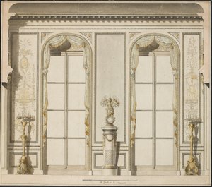 Architekturprojekt für die Grande Galerie des Hotel de Madame de Mazarin in Paris von Jean Desmosthene Dugourc