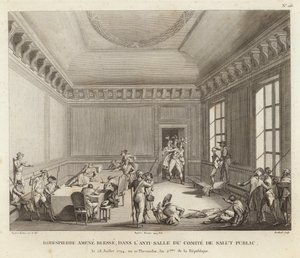 Maximilien de Robespierre führt einen Angriff an von Jean Duplessi Bertaux