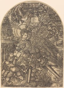 Der Engel gibt dem heiligen Johannes das Buch zu essen