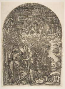Der Engel zeigt dem Heiligen Johannes das neue Jerusalem, aus der Apokalypse von Jean Duvet