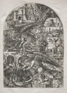 Die Apokalypse: Satan für tausend Jahre gebunden von Jean Duvet