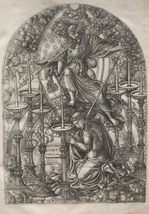 Die Apokalypse: St. Johannes sieht sieben goldene Leuchter, 1546-1556