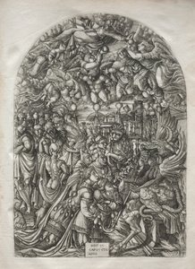 Die Apokalypse: Die Frau, mit der Sonne bekleidet, 1546-1556 von Jean Duvet