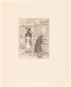 Kunde in einem Antiquitätengeschäft von Jean Emile Laboureur