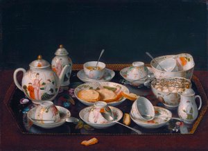 Stillleben mit Kaffeetassen (Japanisches Teeservice) von Jean Étienne Liotard
