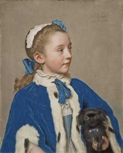 Porträt von Maria Frederike van Reede-Athlone im Alter von sieben Jahren von Jean Étienne Liotard