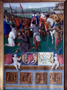 Das Martyrium des Heiligen Jakobus des Älteren. Miniatur aus „Das Stundenbuch des Etienne Chevalier“ von Jean Fouquet (1420-1477/1481) von Jean Fouquet