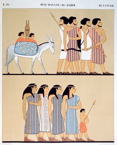 Fresko des Grabes von Nevothph in Beni-Hassan-El-Qadim (Beni Hasan), 1835-45 von Jean Francois Champollion