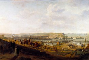 Kaiser Napoleon I. besucht das Lager von Boulogne im Juli 1804 von Jean Francois Hue