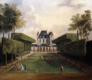 Ansichten des Château de Mousseaux und seiner Gärten