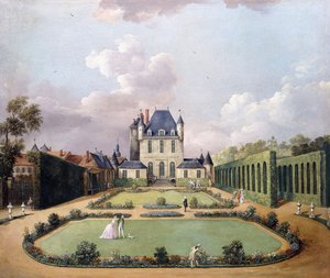 Ansichten des Château de Mousseaux und seiner Gärten