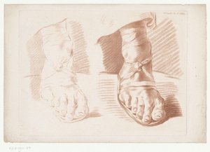 Zwei Füße in Sandalen von Jean Francois Janinet