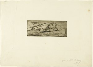 Ein Schaf beim Grasen von Jean Francois Millet