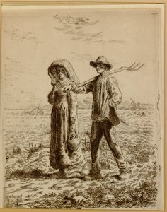 Zur Arbeit gehen, 1863 von Jean Francois Millet