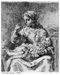 La Bouillie, 1861 1924 von Jean Francois Millet