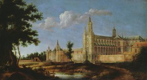 Ansicht der Abtei von Saint-Amand-les-Eaux, gegründet 647