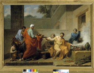 Manius Curius Dentatus lehnt die Geschenke der Samniten ab von Jean François Pierre Peyron