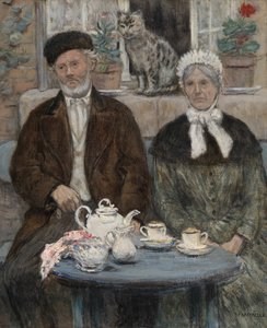 Nachmittagstee, ca. 1880 von Jean Francois Raffaelli