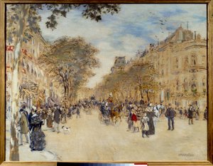 Belle Epoque: Ansicht des Pavillons von Hannover und des Boulevard des Italiens in Paris von Jean Francois Raffaelli