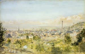 Honfleur, Blick auf die Côte de Grâce von Jean Francois Raffaelli
