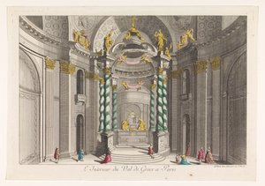 Blick auf das Innere der Kirche Val-de-Grâce in Paris von Jean François Daumont
