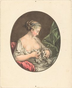 Venus mit Tauben von Jean François Janinet after Jean Jacques François Le Barbier I