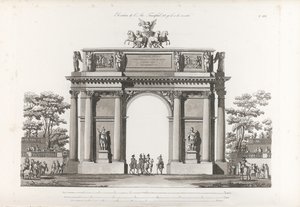Triumphbogen. Aus: Recueil des façades des principaux monuments construits à St.-Pétersbourg von Jean François Thomas de Thomon